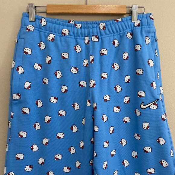 NEW Nike x Hello Kitty NRG Fleece Sweatpants University Blue Unisex XS - Picture 5 of 15